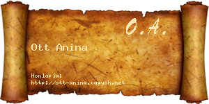 Ott Anina névjegykártya